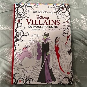 Disney Villains Art of Coloring Book - Black, White, Red, Purple